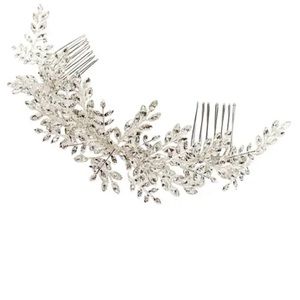 Brides & Hairpins NWT Serena Crystal Hair Comb Classic Silver